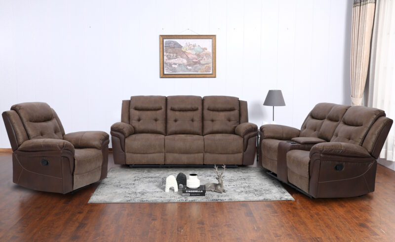 Dolce 6-7 Seater Recliner Sofa -Choco Brown