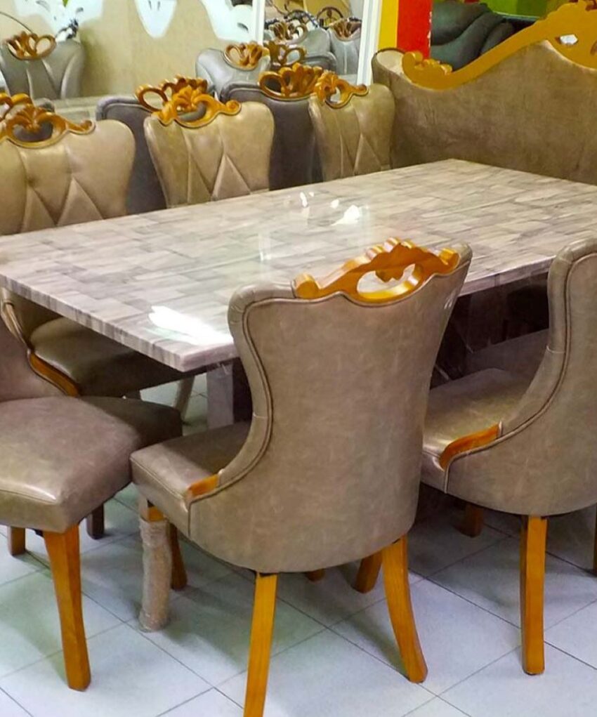 8 seater marble dining table