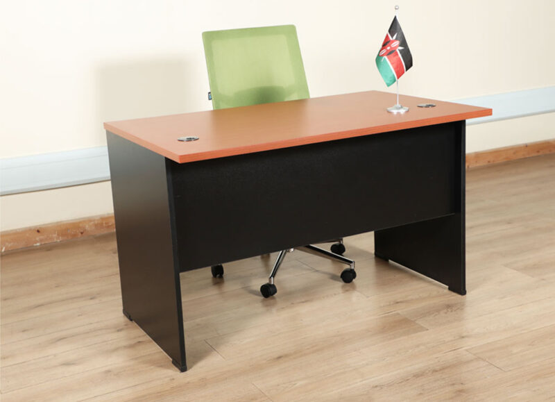 Standard Office Table -Cherry/Black