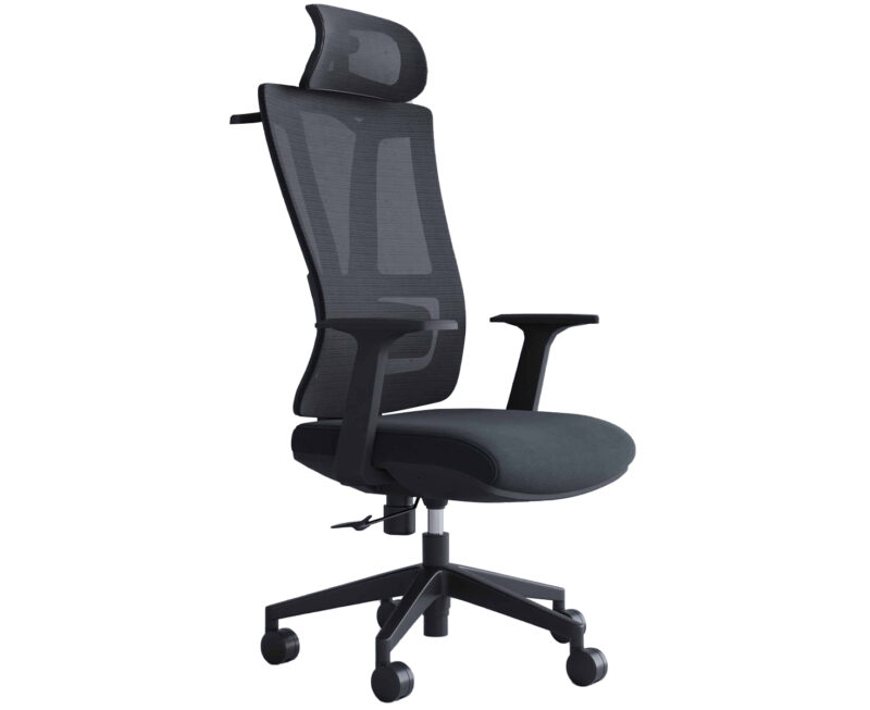 Evon High Back Office Chair - Black